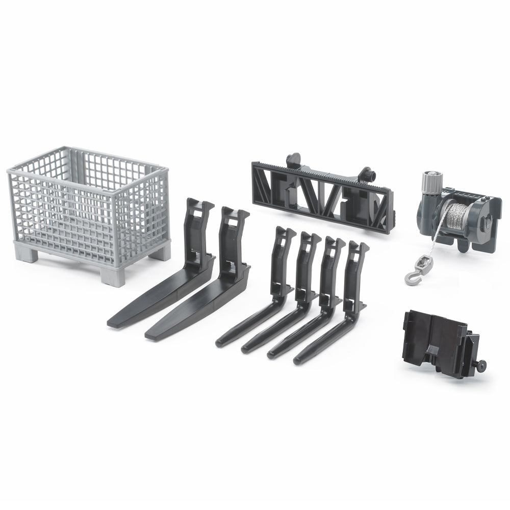 Bruder Caricatore Frontale con Argano Forche per Fieno e Pallet