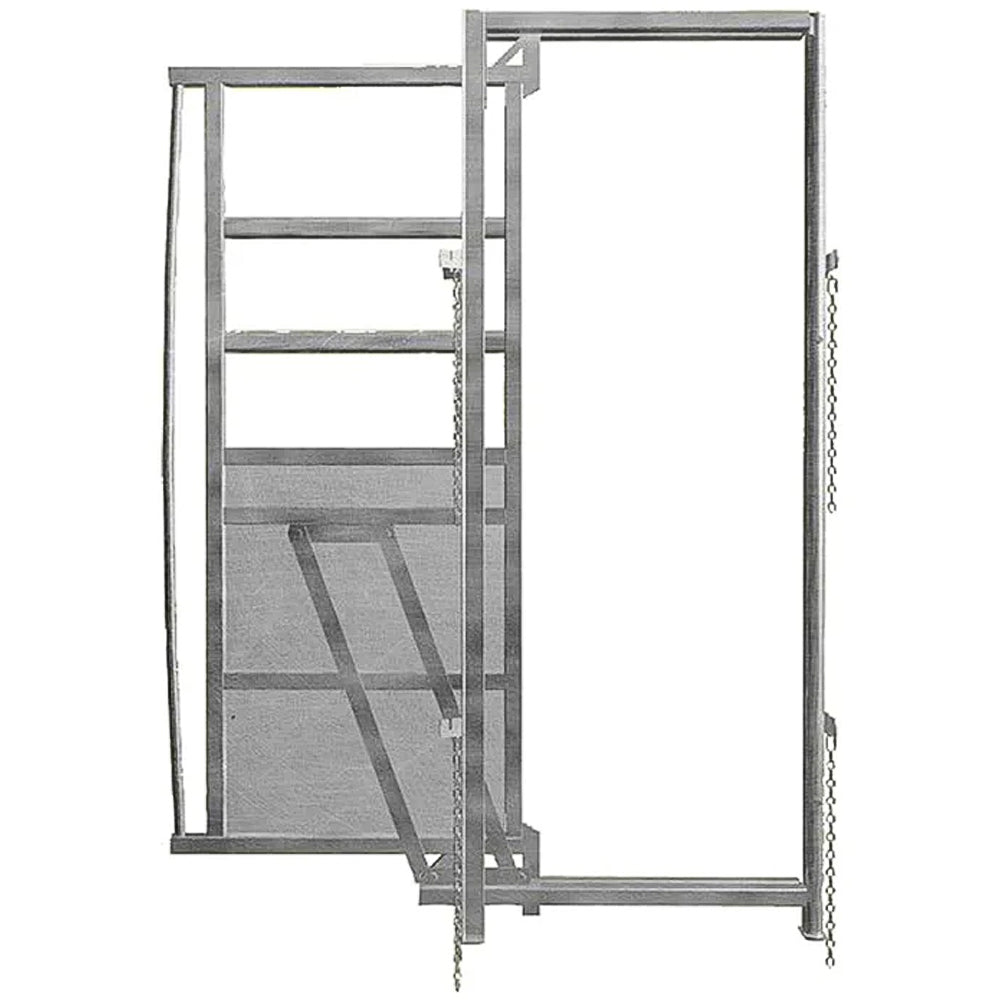 Telaio per corsia di lavoro con cancello scorrevole