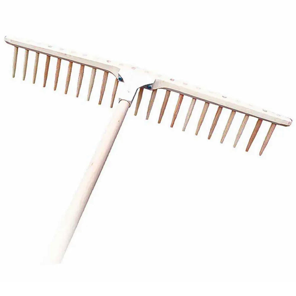 Rastrello in Legno con Manico Molteplici denti in Plastica