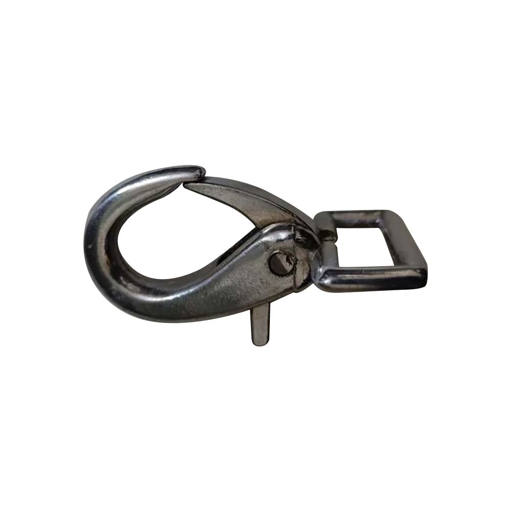 Moschettone con passacinghia in Acciaio Inox per briglie