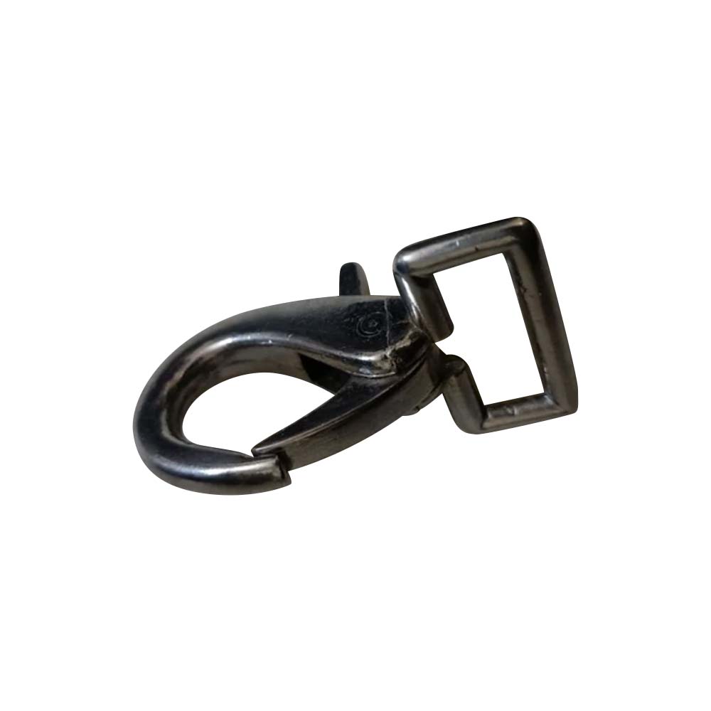 Moschettone con passacinghia in Acciaio Inox per briglie