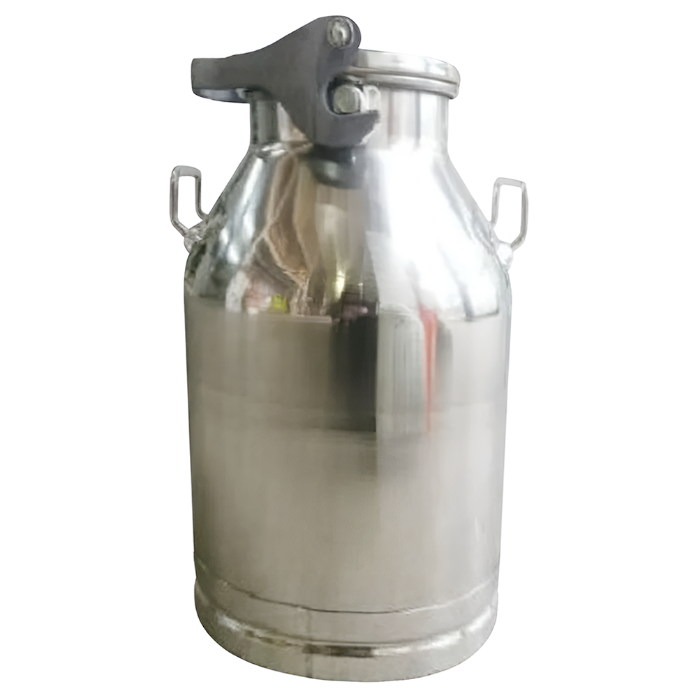 Bidone Del Latte in Acciaio Inox con Coperchio e Chiusura a Leva 30l