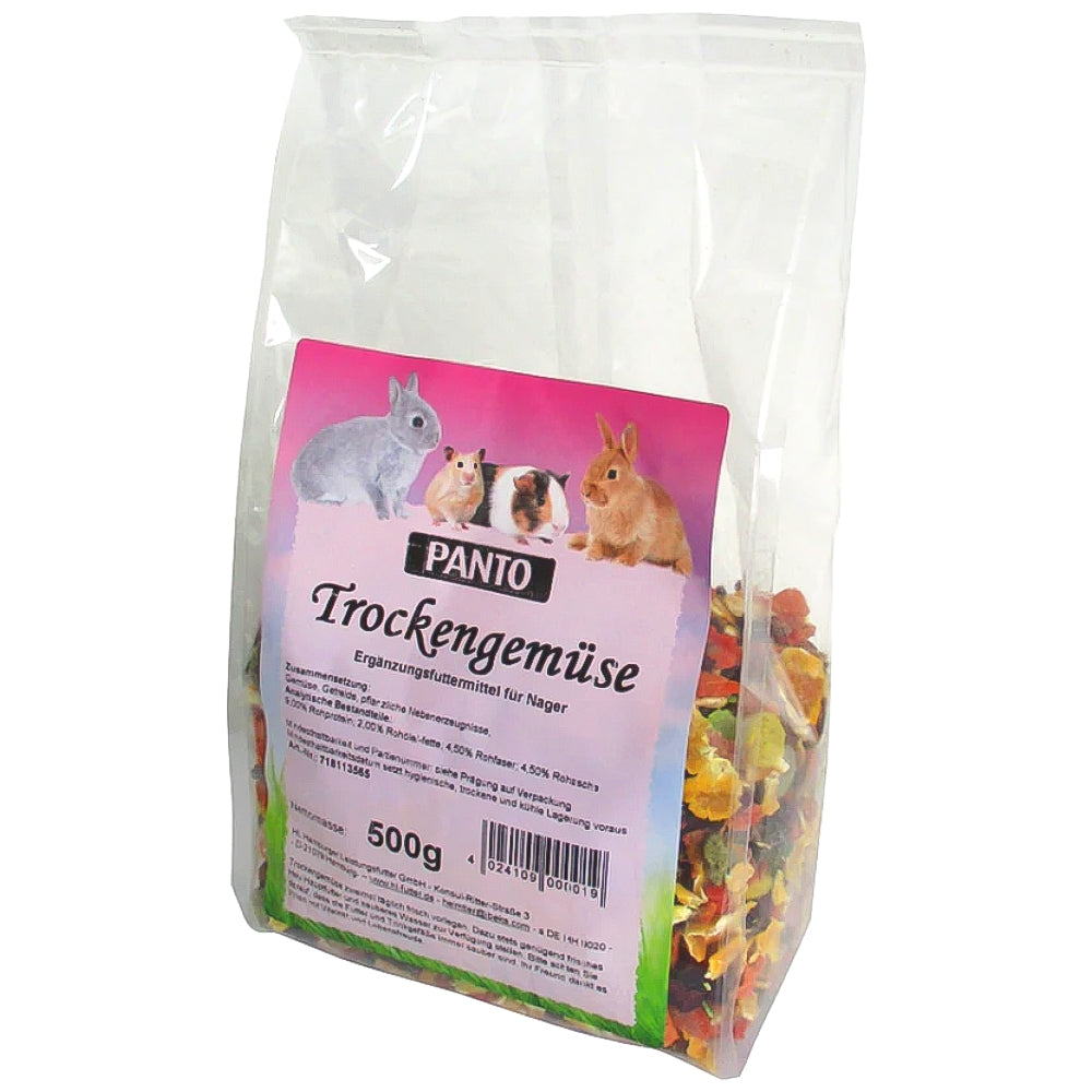 Panto di Verdure Secche per Fagioli Nani 500gr Alimento Complementare per Porcellini d'India e Criceti