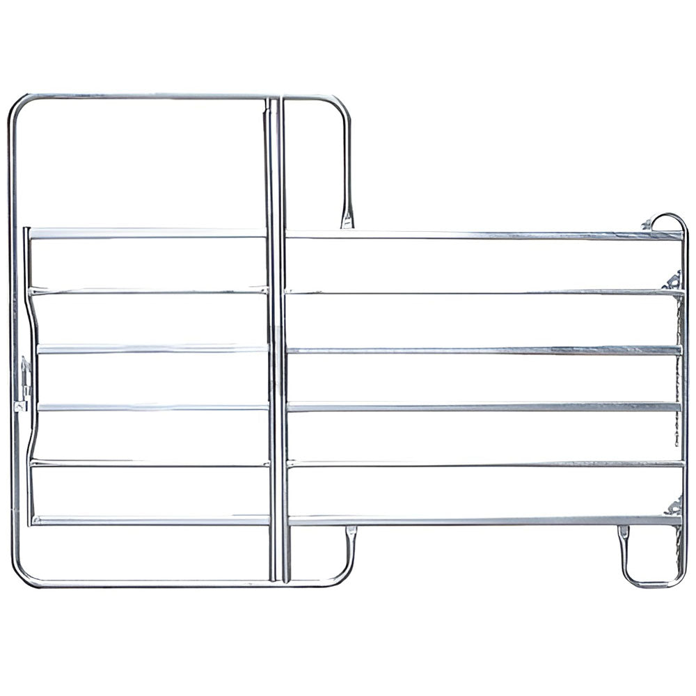 Panel-6 con Cancello – Pannello di Recinzione Sicuro e Stabile per Cavalli