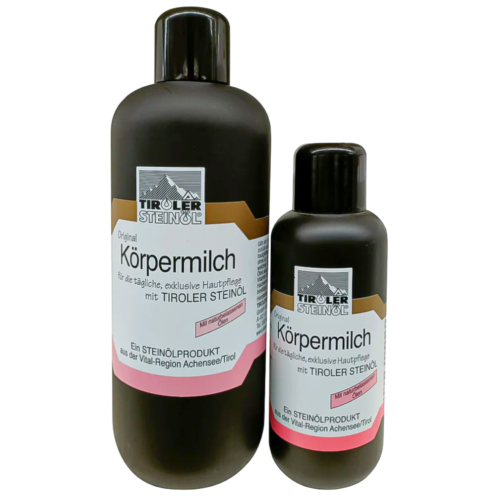 Latte corpo con olio di pietra tirolese