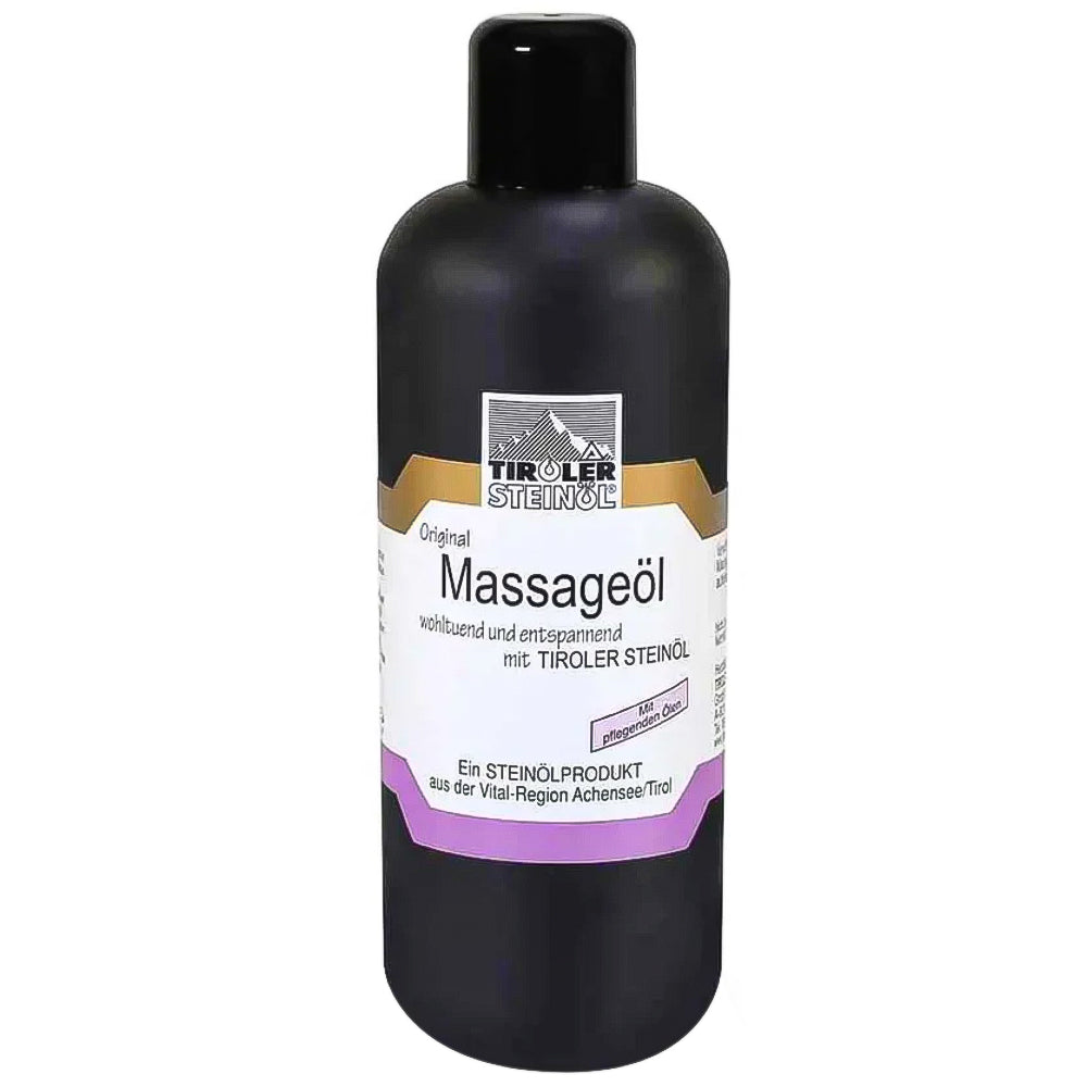 Olio per massaggi con olio di pietra tiroler