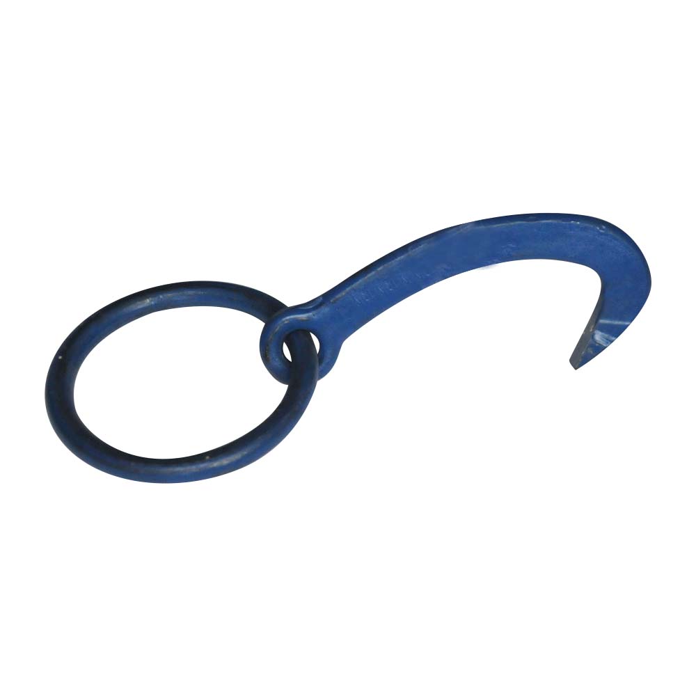 Gancio forgiato con anello e cuneo terminale