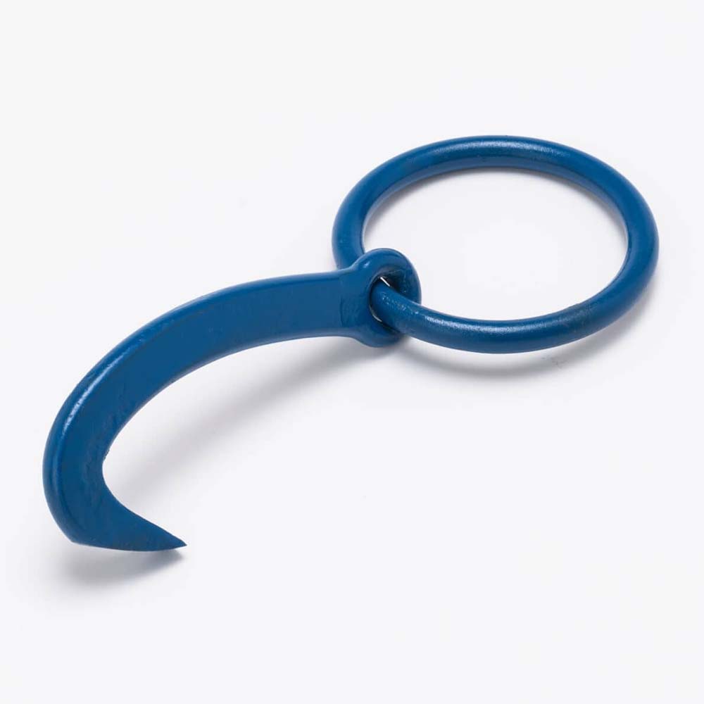 Gancio forgiato con anello e cuneo terminale