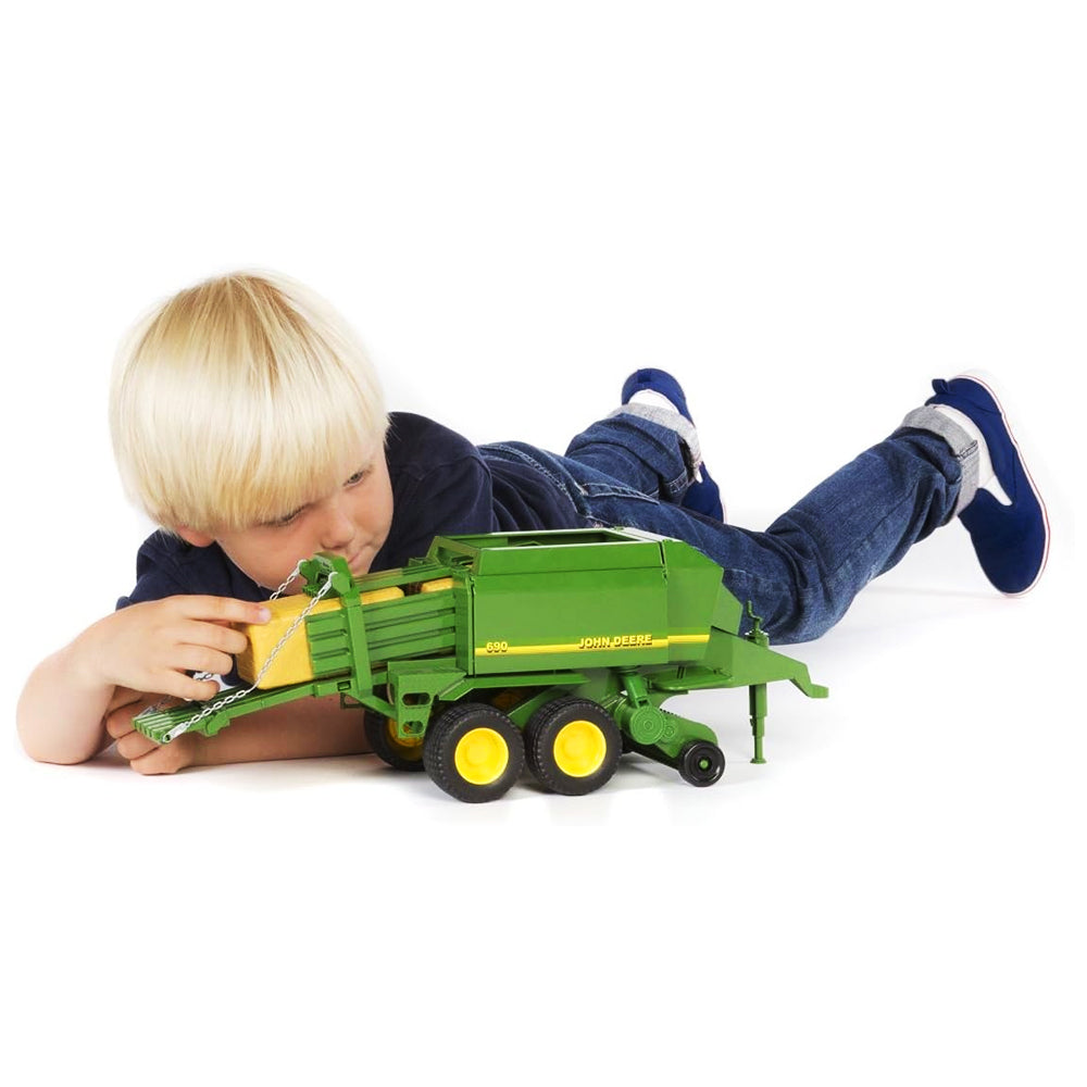 Bruder John Deere rimorchio grande pressa per balle