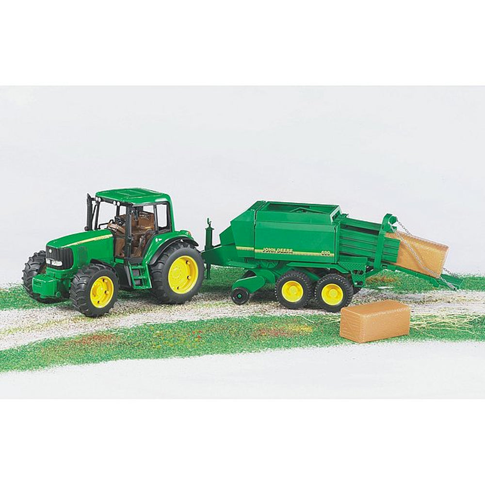 Bruder John Deere rimorchio grande pressa per balle