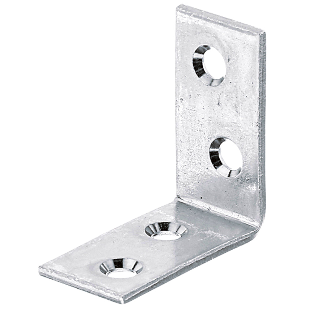 Staffa angolare con fori svasati per viti