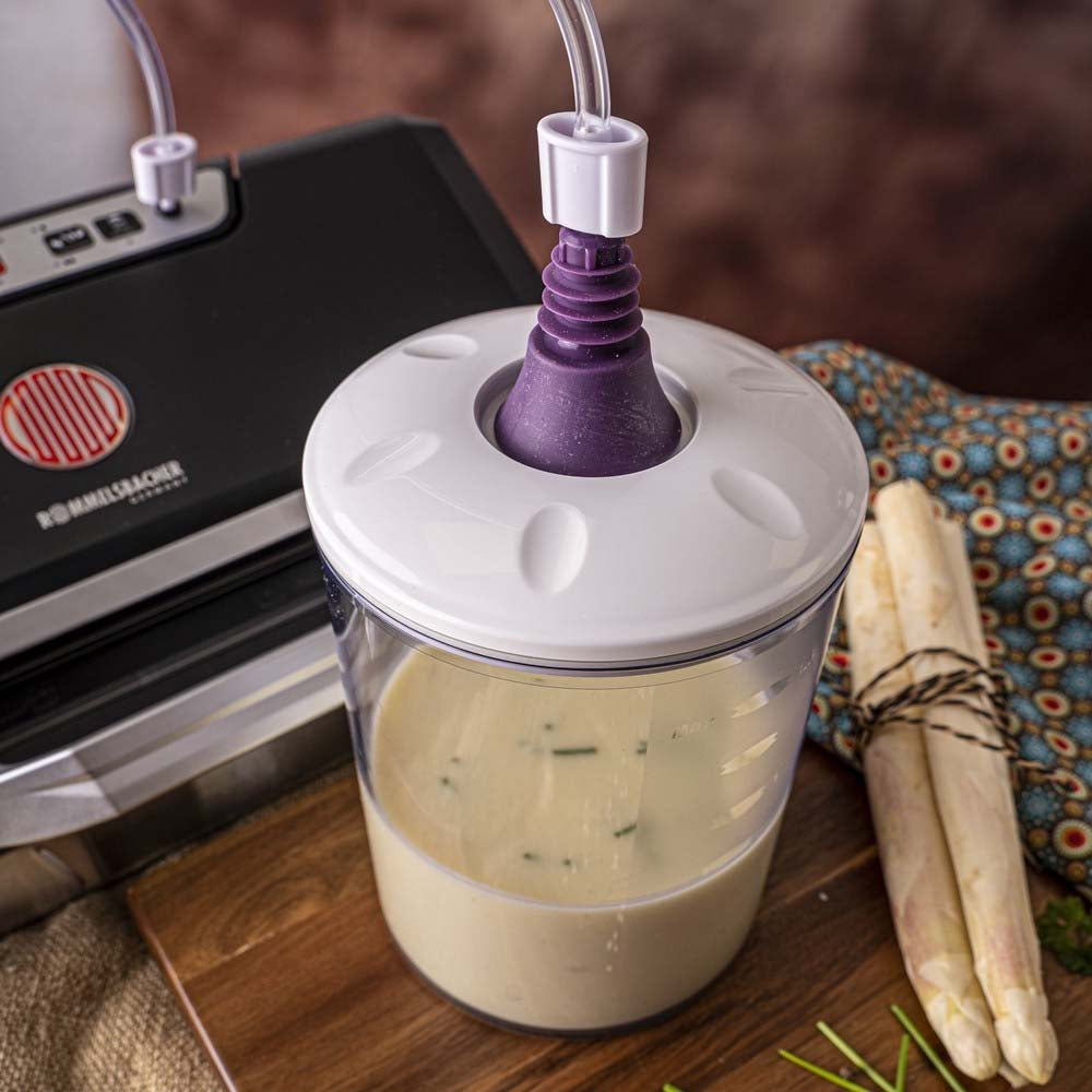 Magic Vac recipiente per cibo Rotondo Trasparente 3 pz