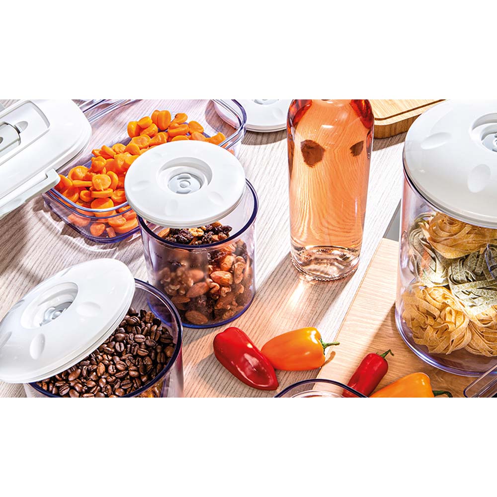 Magic Vac recipiente per cibo Rotondo Trasparente 3 pz
