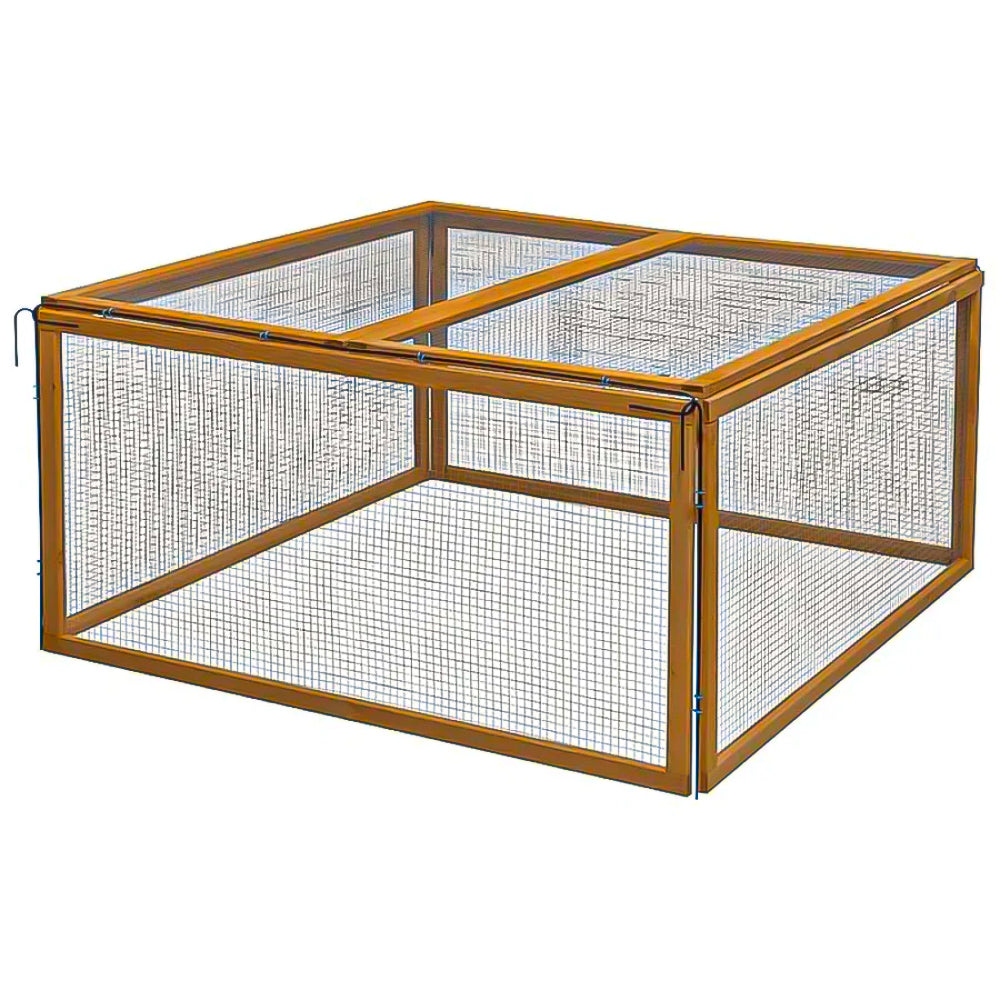 Recinto per Animali Vario da Esterno con Tetto e Rete
