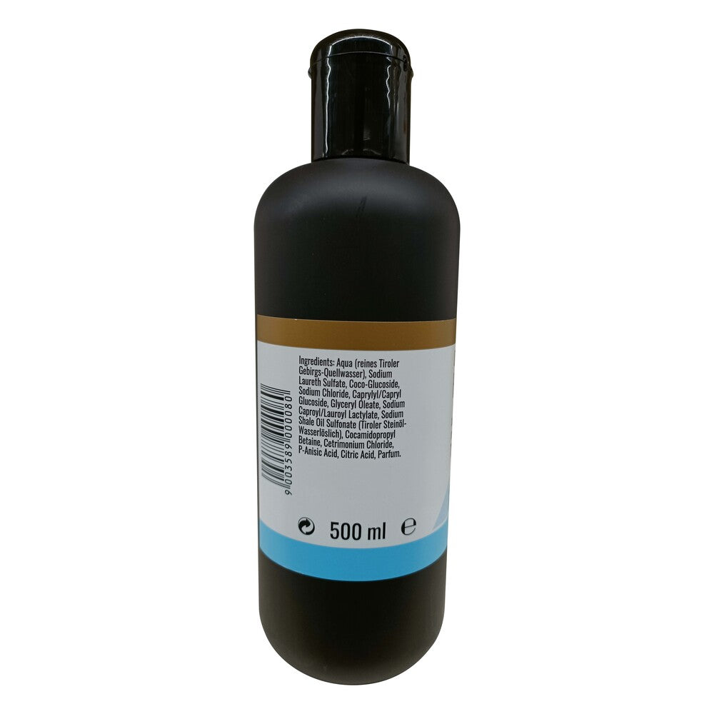 Shampoo per capelli con olio di pietra tirolese