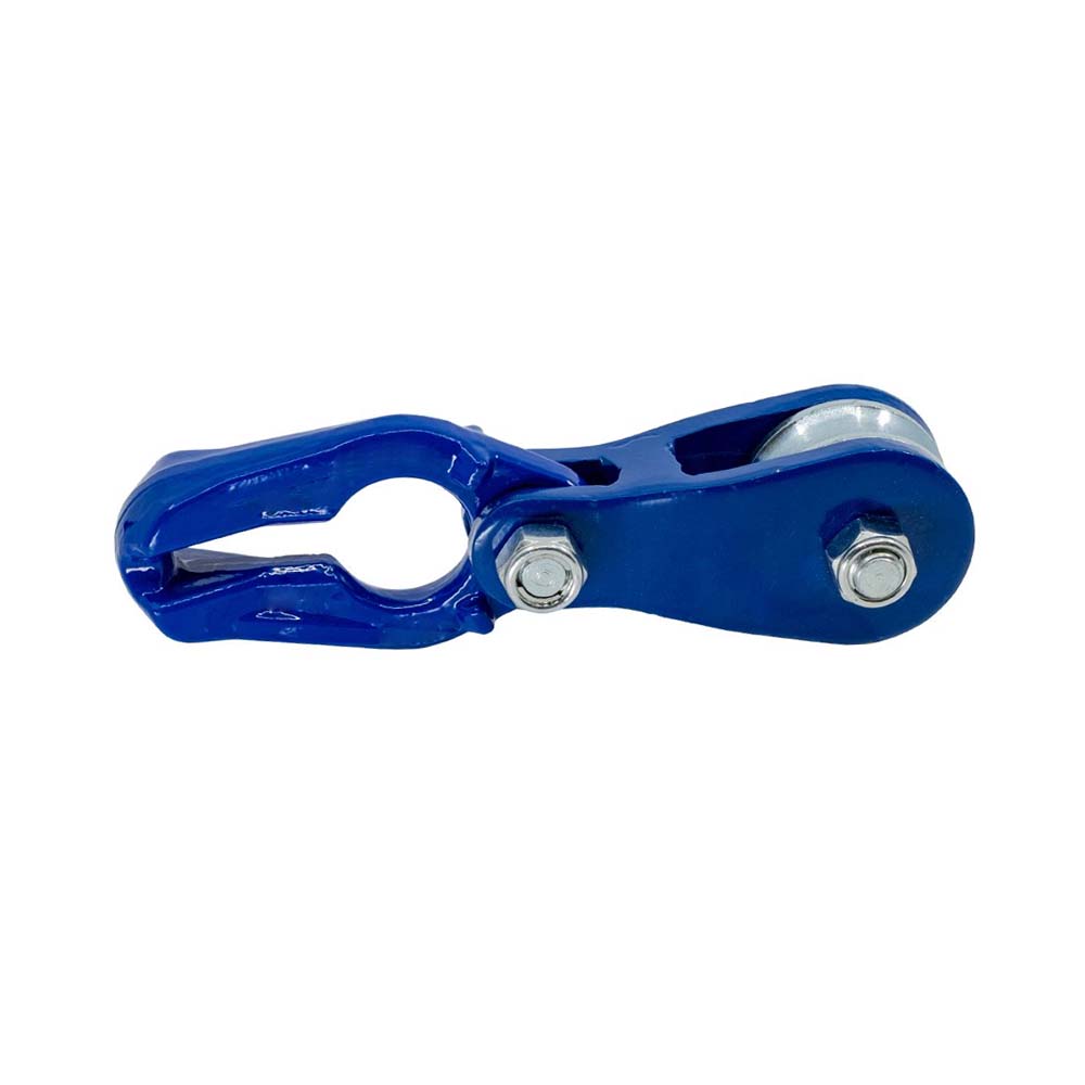 Puleggia a corda con gancio e rullo in acciaio 8mm