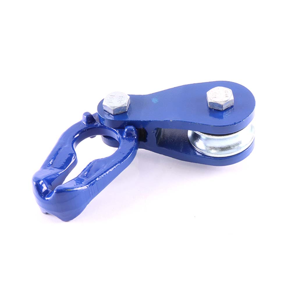 Puleggia a corda con gancio e rullo in acciaio 8mm