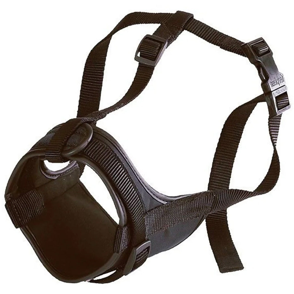 Padded and adjustable muzzle for short-snouted safe Boxer dogs