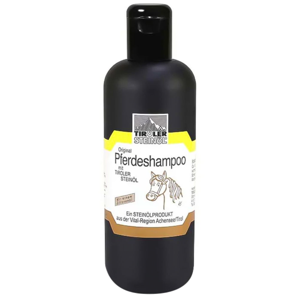 Shampoo per cavalli con olio di roccia tirolese