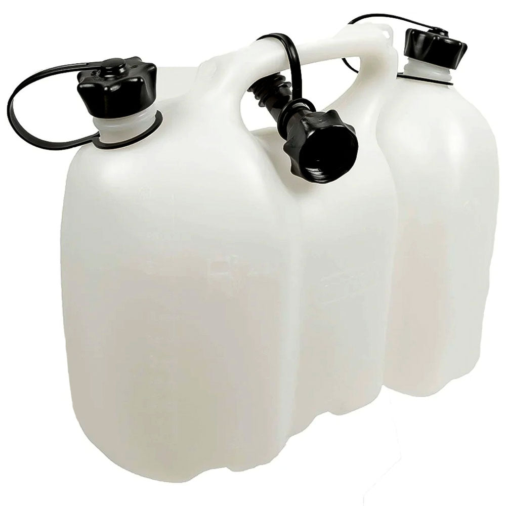 Oregon Contenitore / Tanica Combinata per Carburante e Olio per la Catena della Motosega, con Scala Graduata e Tappo di Sicurezza, 6 litri + 3 litri