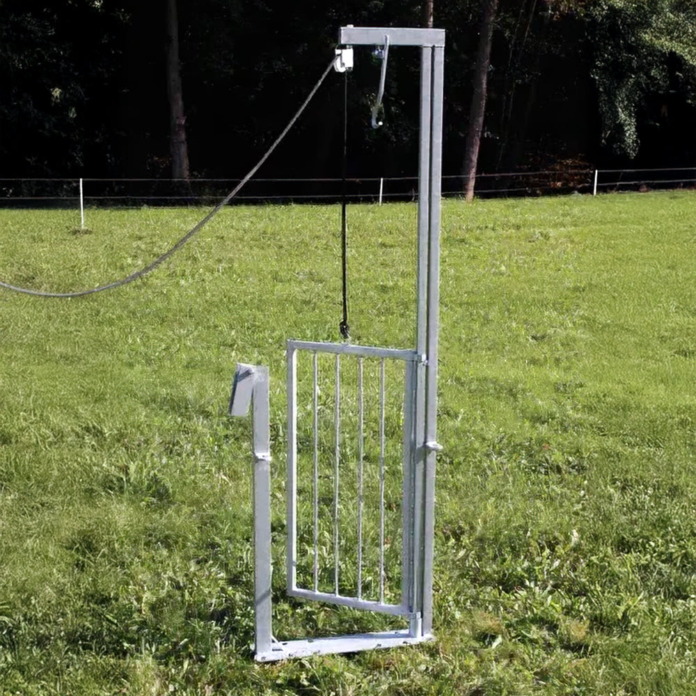 Cancello a Ghigliottina con Azionamento a Corda - Gestione Ovini