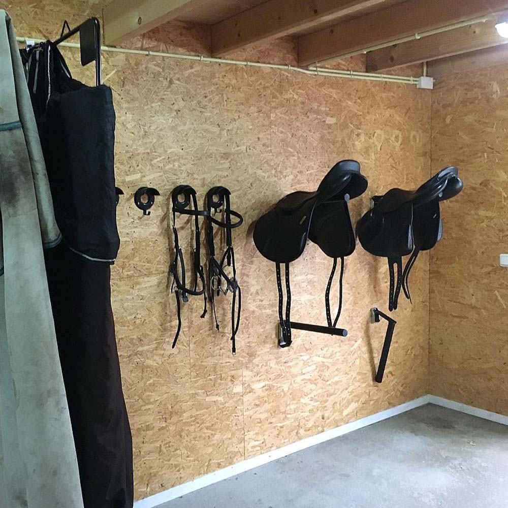 Portasella pieghevole 44 cm Rosso per rimorchio per cavalli