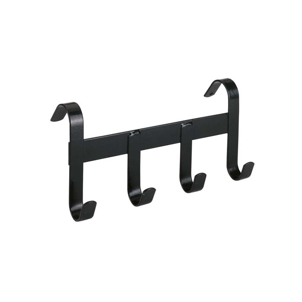 Portabriglie metallo nero con 4 ganci