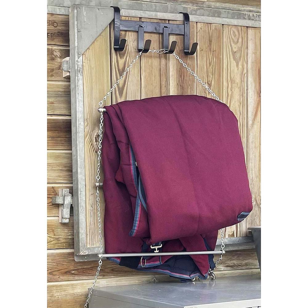 portabriglie nero con 4 ganci