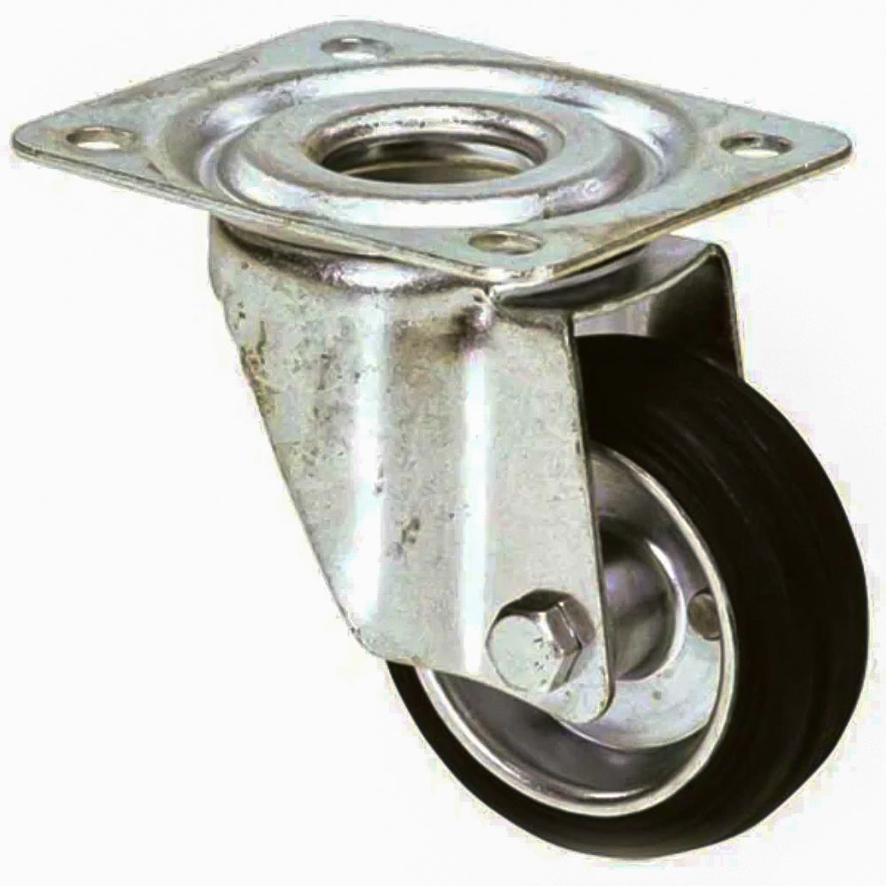 Ruote Gommate Su Staffa In Acciaio