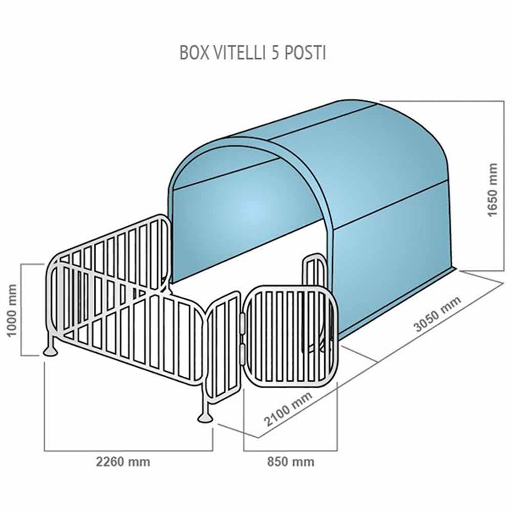 Rastrelliera per fieno per igloo vitelli Loda – Per un’alimentazione pulita e sicura