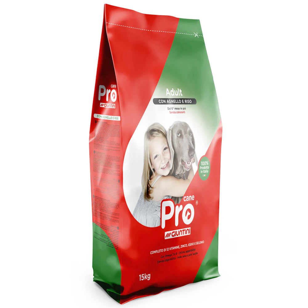 Pro Cane Agnello e Riso – Crocchette Senza Glutine per Cani