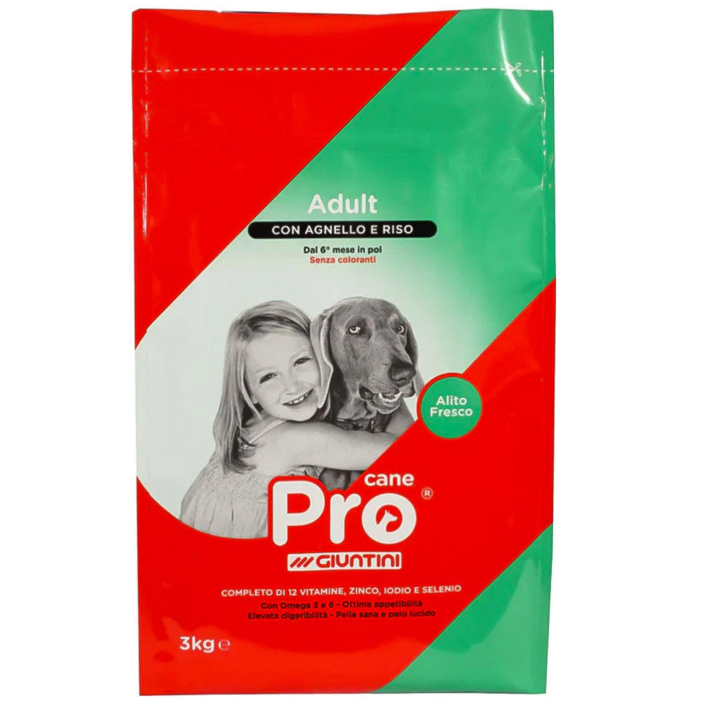 Pro Cane Agnello e Riso – Crocchette Senza Glutine per Cani