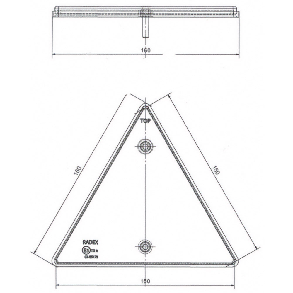 Triangolo Rifrangente Rosso con Viti