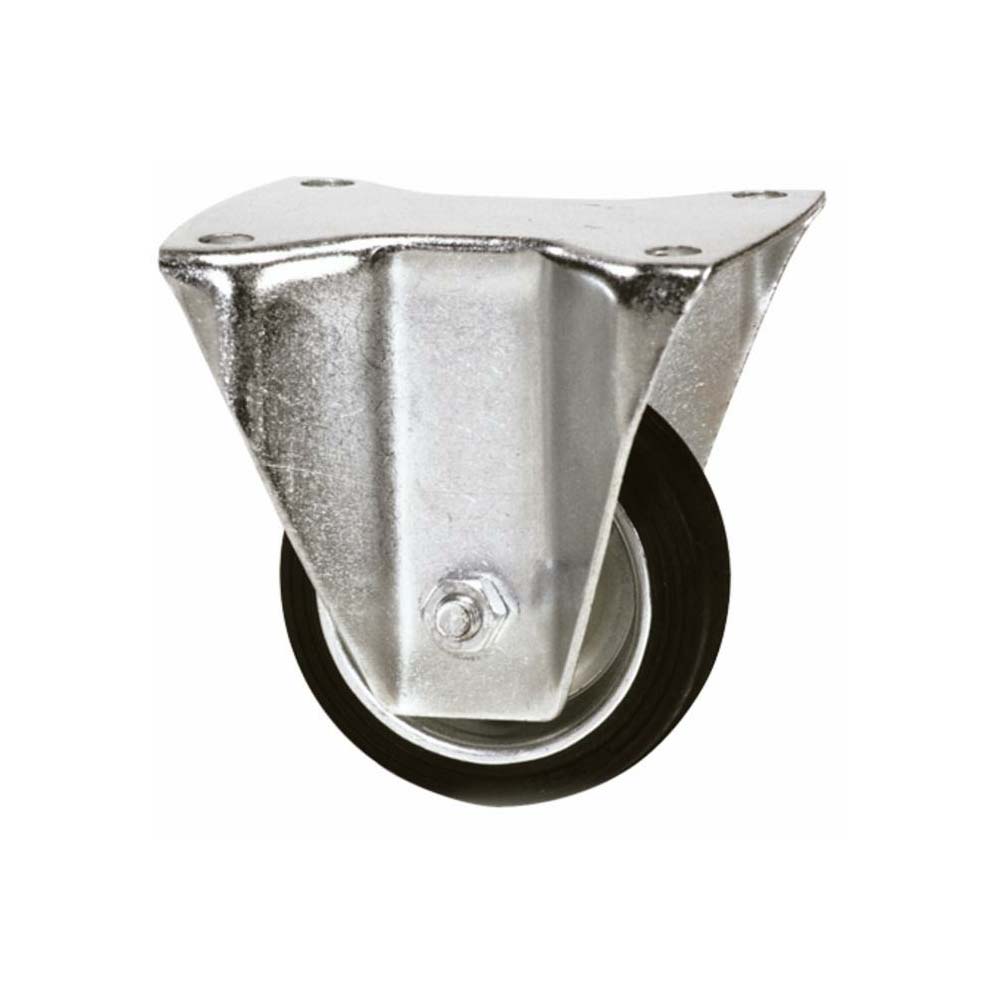 Ruote Gommate Su Staffa In Acciaio