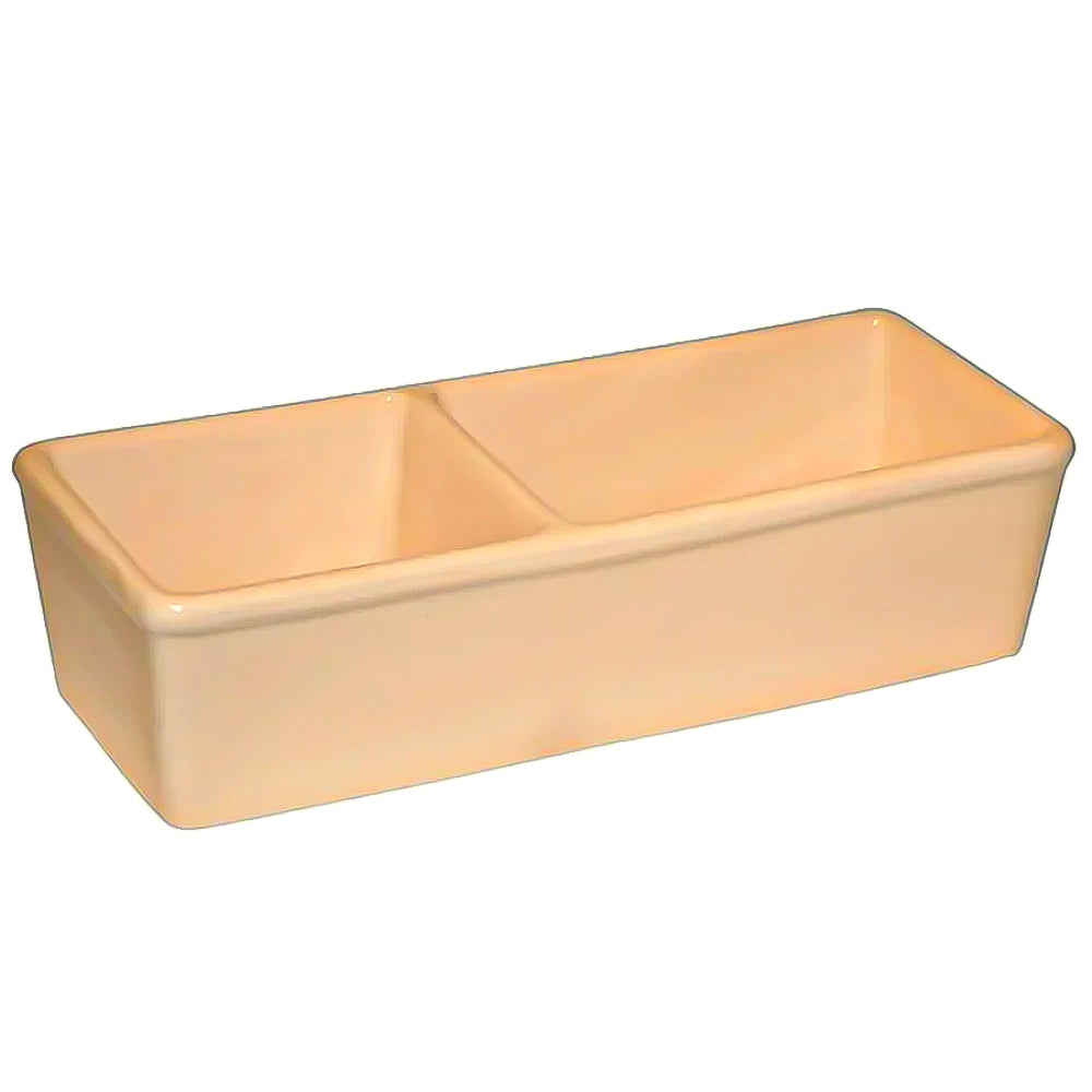 Ciotola in ceramica smaltata doppia per coniglia