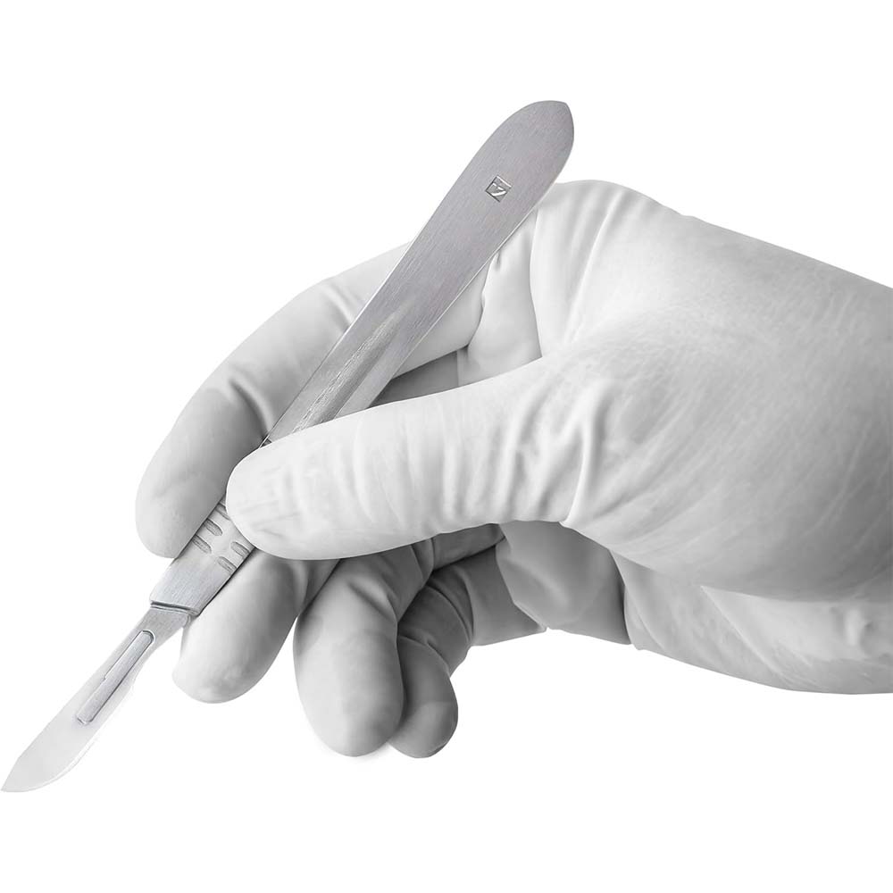 Manico chirurgico acciaio