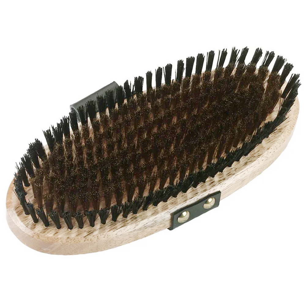 Brusca in legno con setole ottone