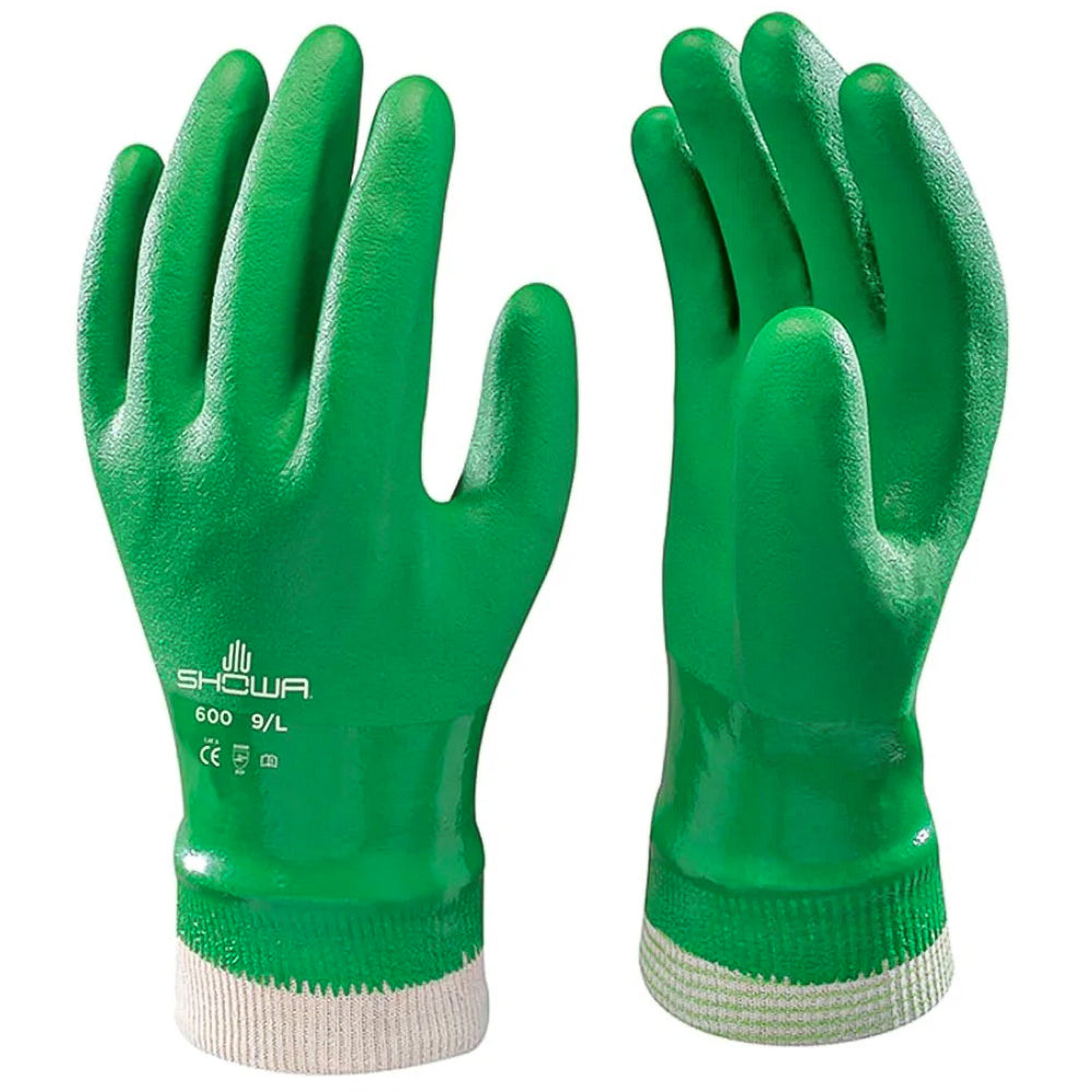 Guanti Showa 600 in PVC protezione delle mani per lavori agricoli