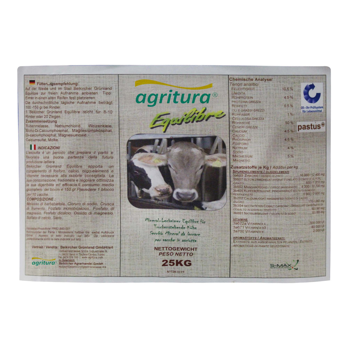 Blocco minerale Beikircher Equilibre 25 kg o vasca 125 kg