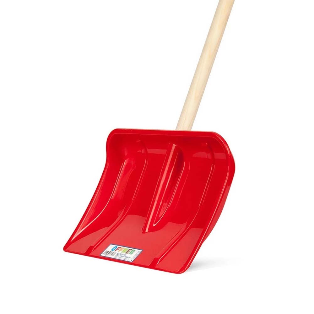 Pala in plastica con manico in legno per bambini