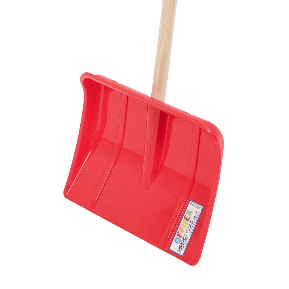 Pala in plastica con manico in legno per bambini