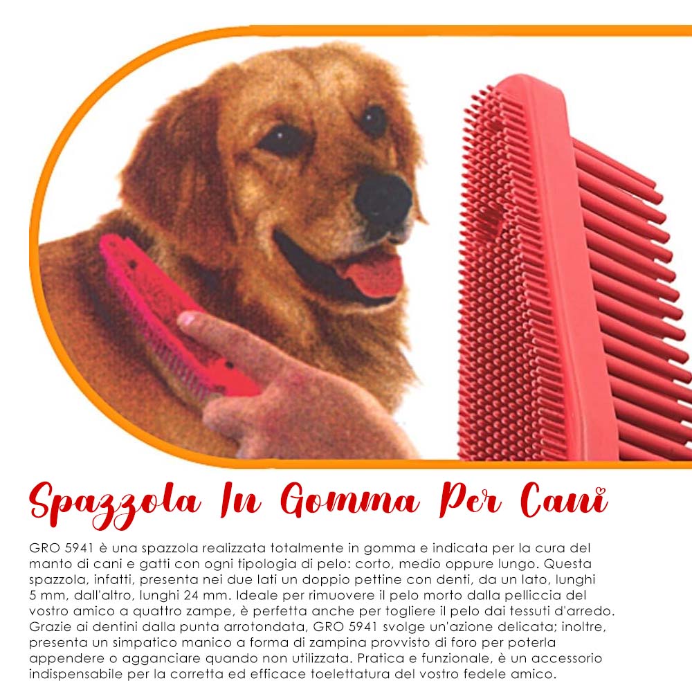 Spazzola In Gomma Per Cani