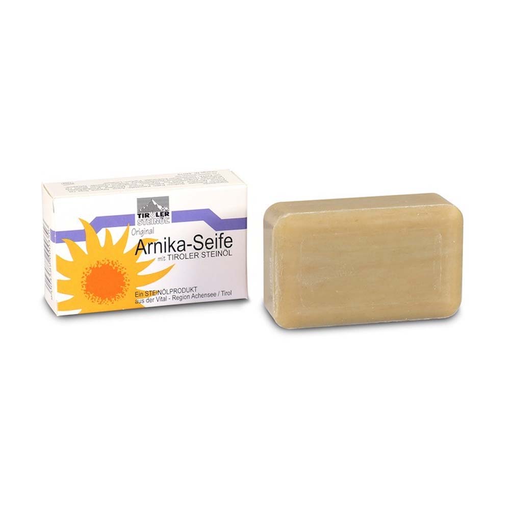 Sapone all'arnica con olio di pietra tirolese