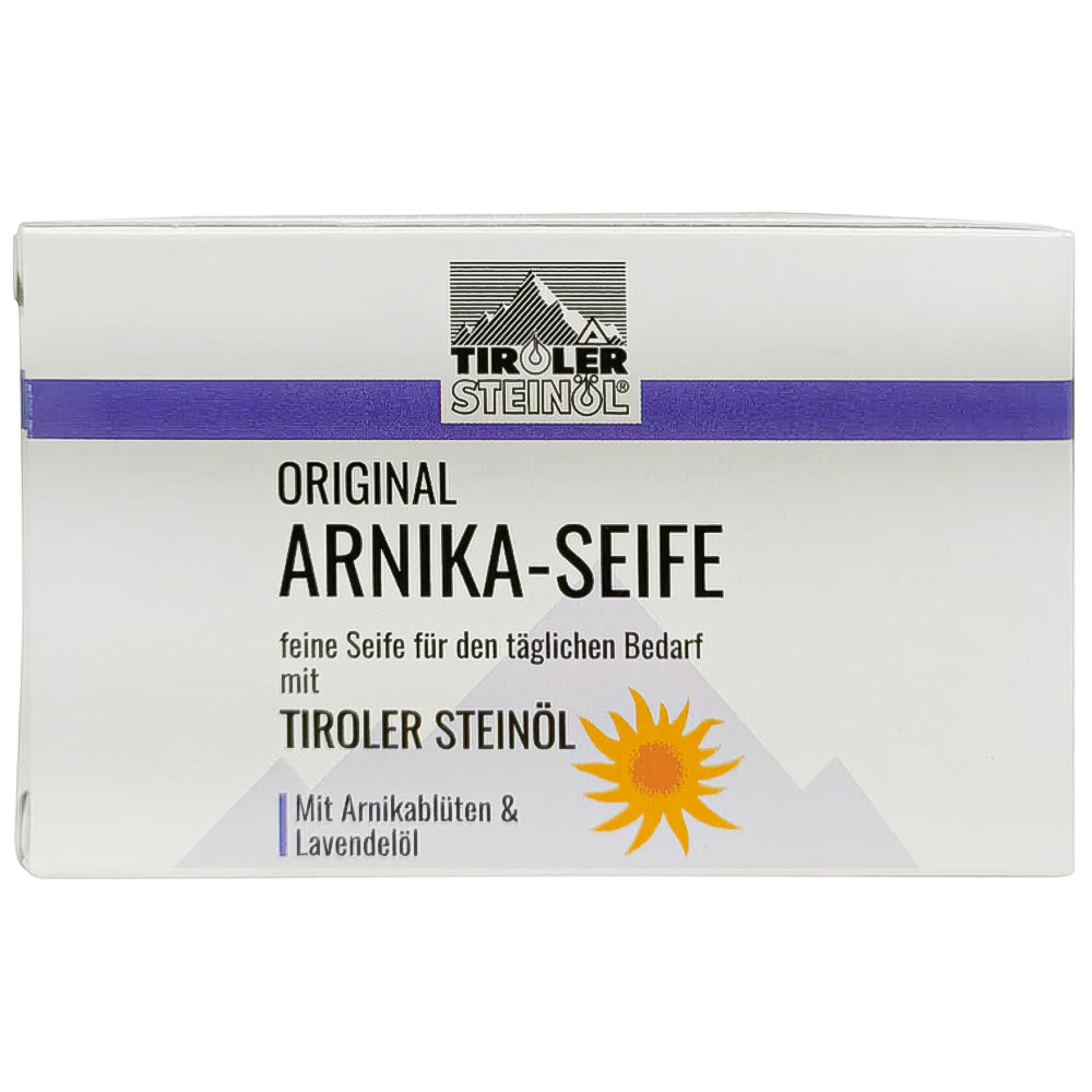 Sapone all'arnica con olio di pietra tirolese
