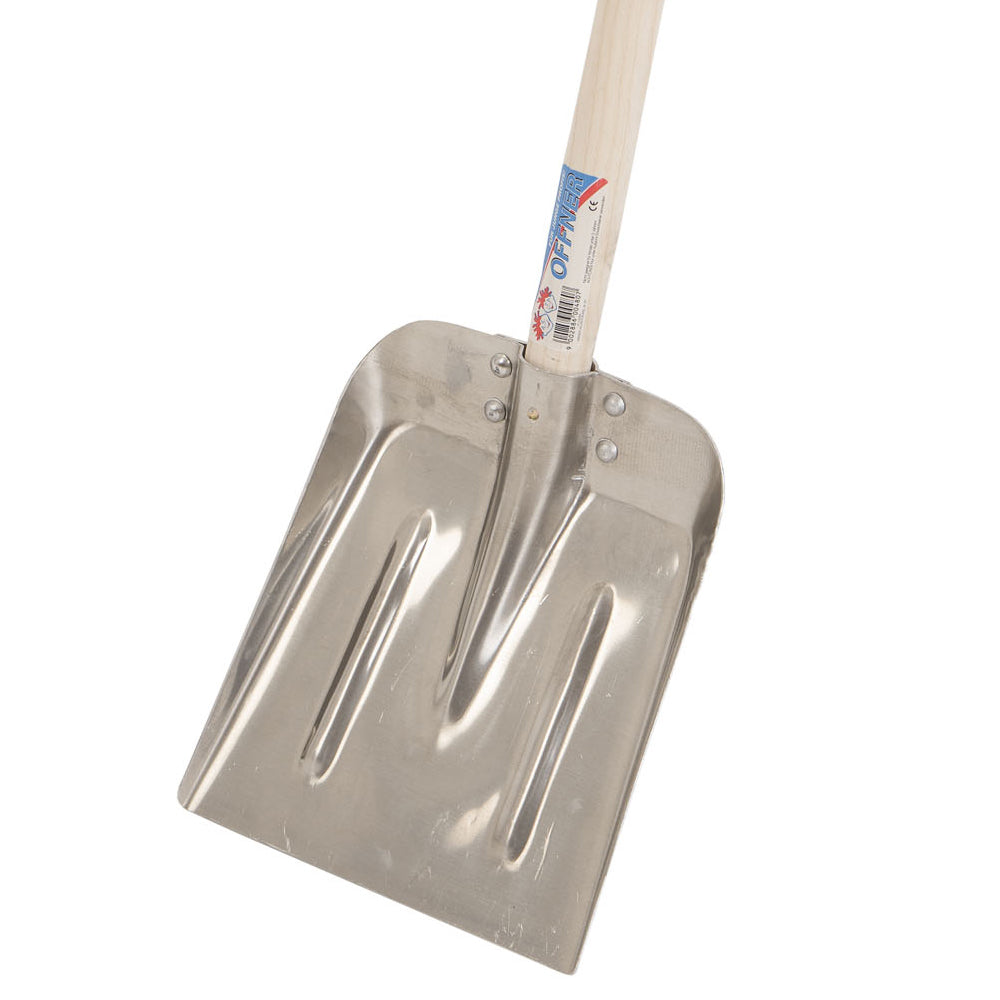 Pala da Neve in Alluminio per Bambini – 80 cm Manico in Legno Naturale