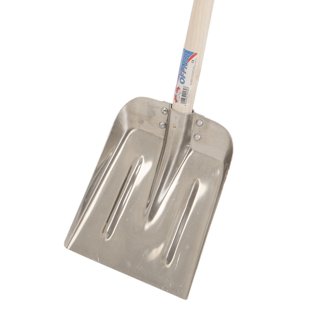 Pala da Neve in Alluminio per Bambini – 80 cm Manico in Legno Naturale