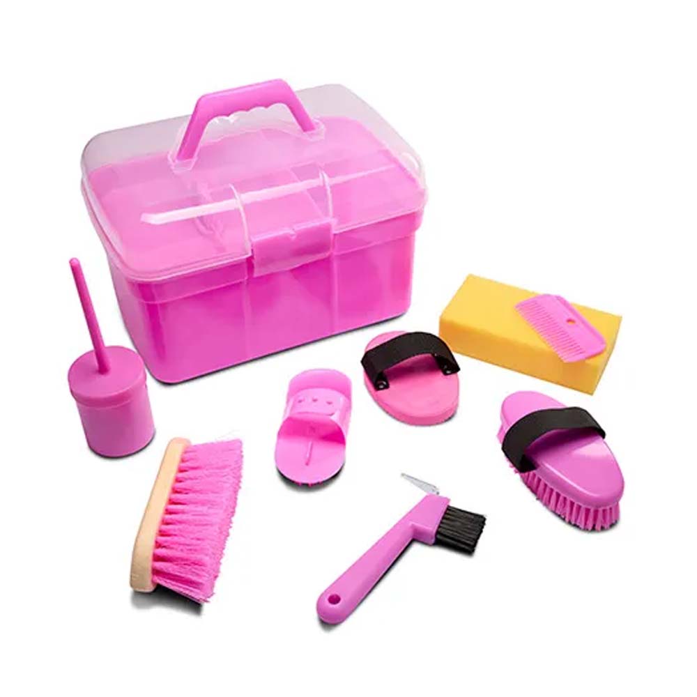 Kit attrezzi cura e igiene cavallo per bambini