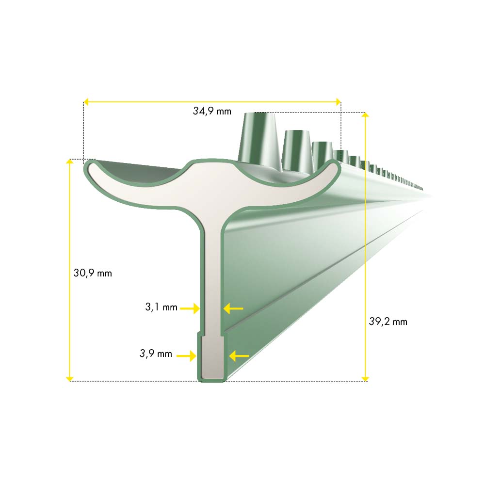 T-Post Profi, 1,52 m - 2,40 m, Altezza Fune Massima da 1,12 m a 2,00 m
