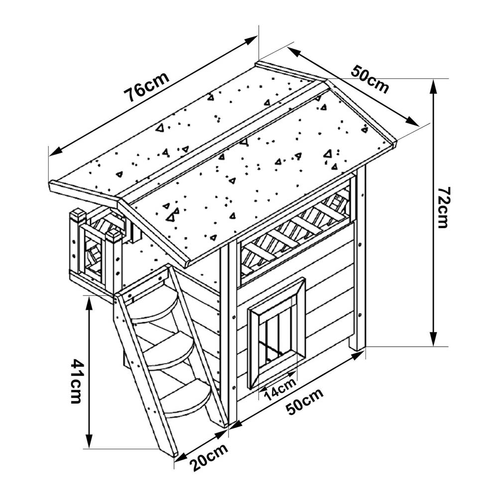 Casa per gatti Lodge a 2 piani
