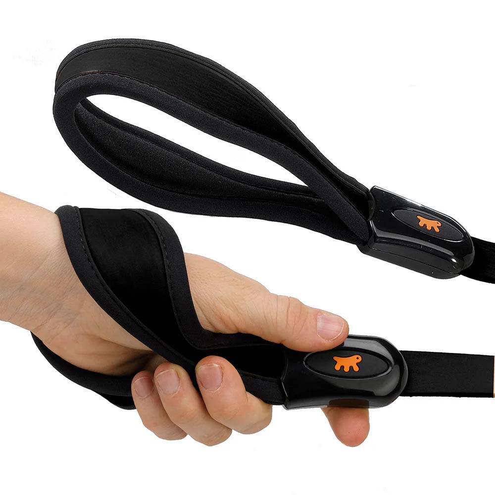 Giotto nero guinzaglio per cani in pelle